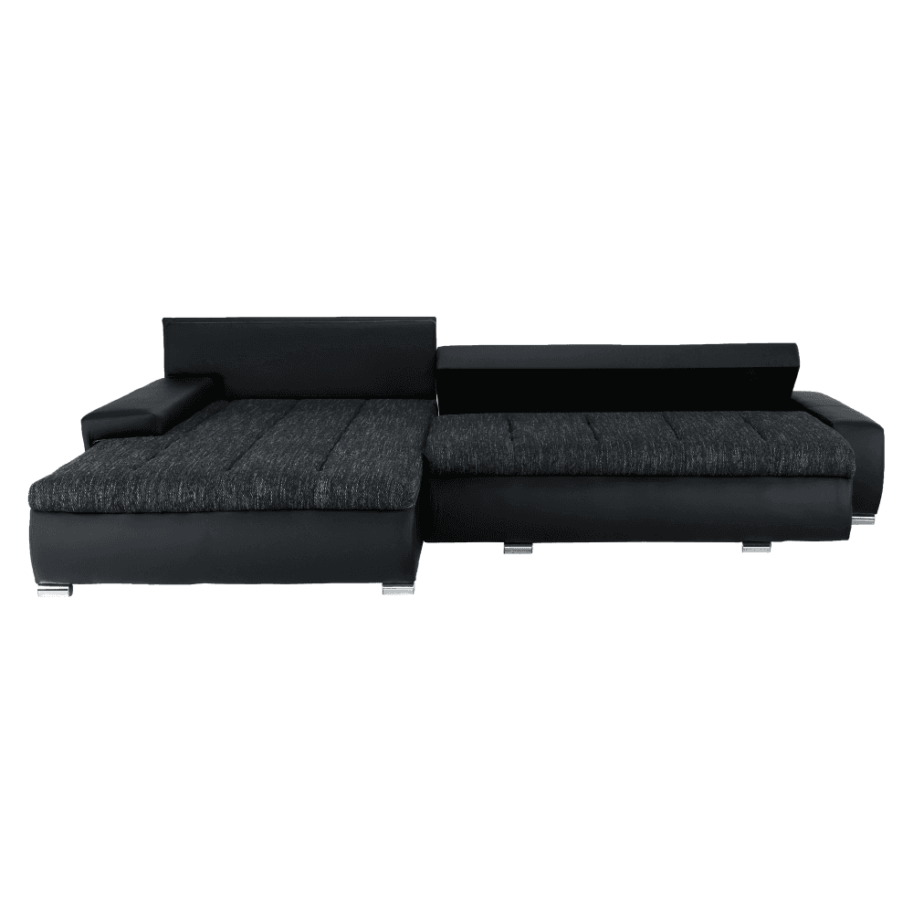 TONIKS sarok ülőgarnitúra fekete/fekete melír thumbnail 15