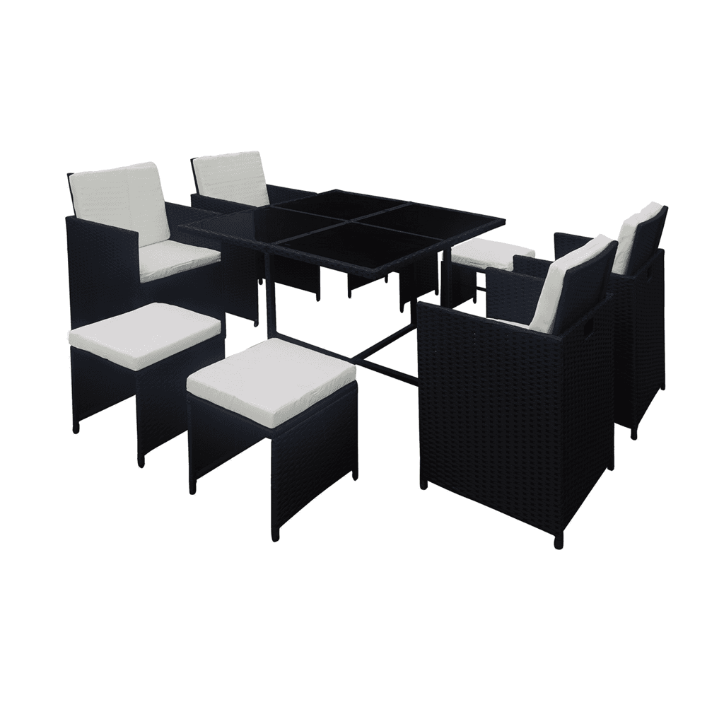Kubikus 9 részes rattan kerti bútor szett - 1