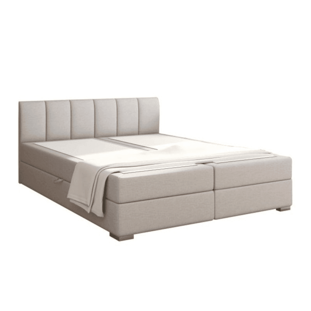 Riana Komfort boxspring ágy 180x200 – világosszürke