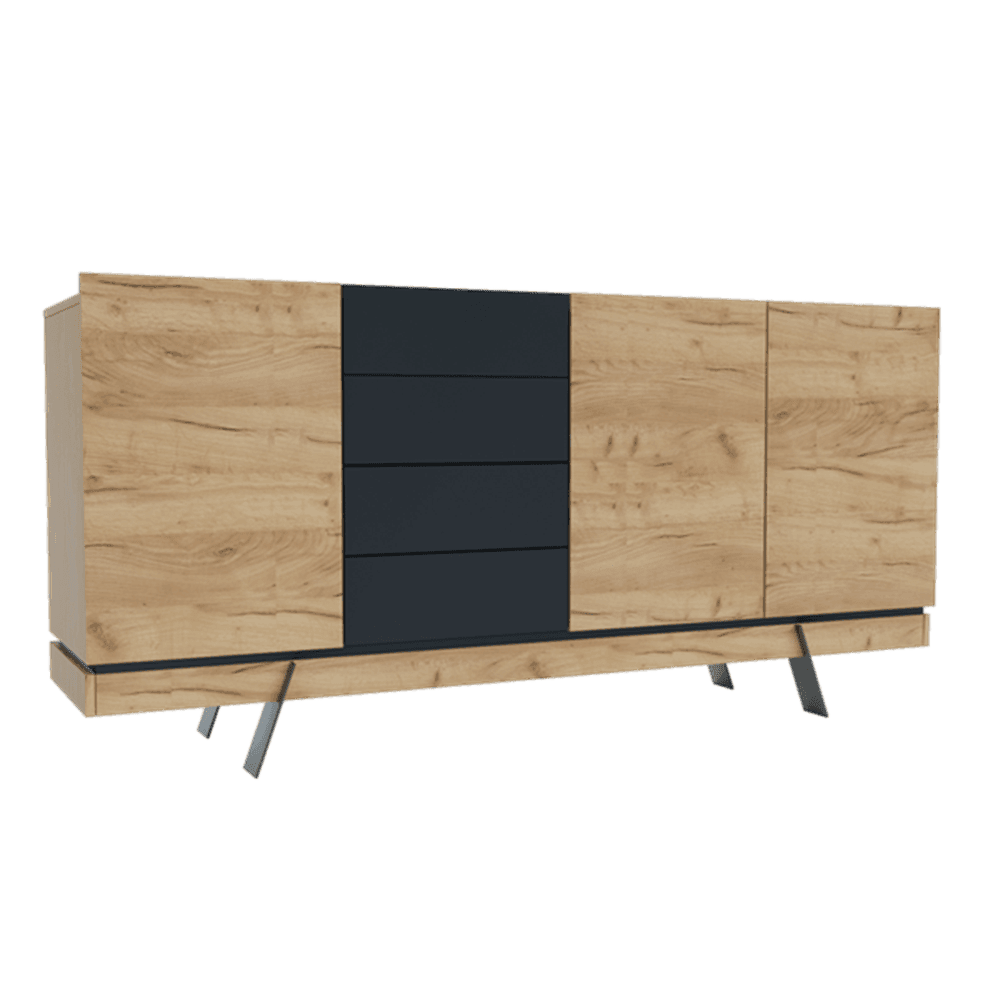 Amber I. TV Szekrény – Gold Craft Oak / Antracit