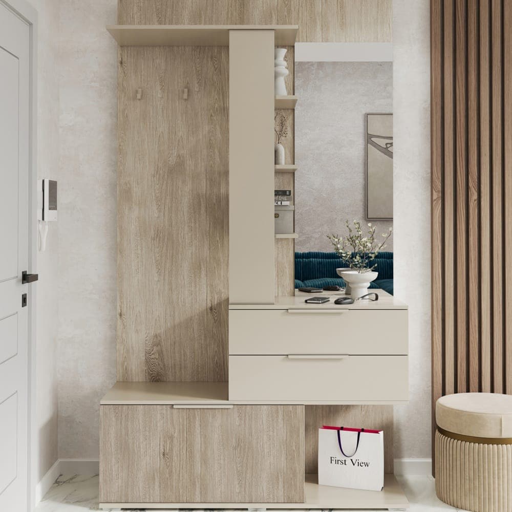 Sonata White Oak Előszobaszekrény