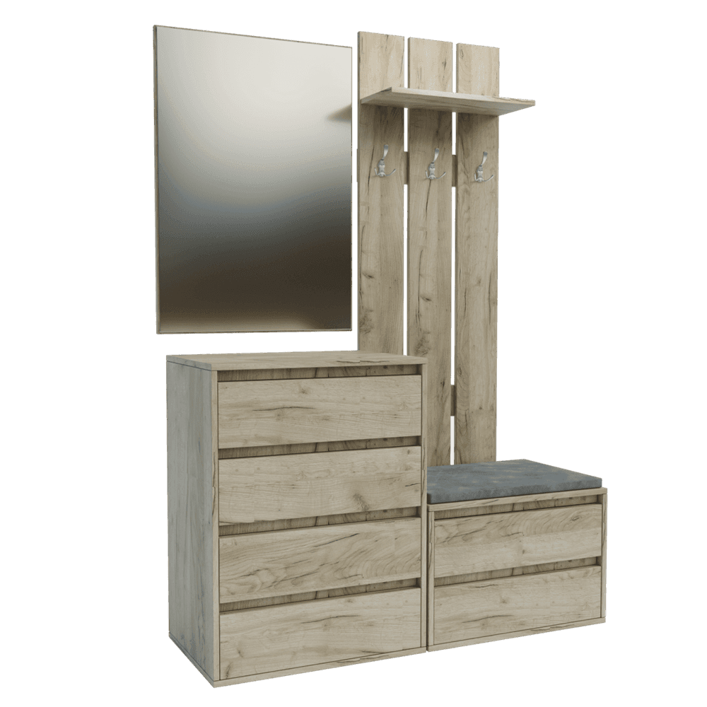 Melanie Előszoba Szekrény – Grey Craft Oak