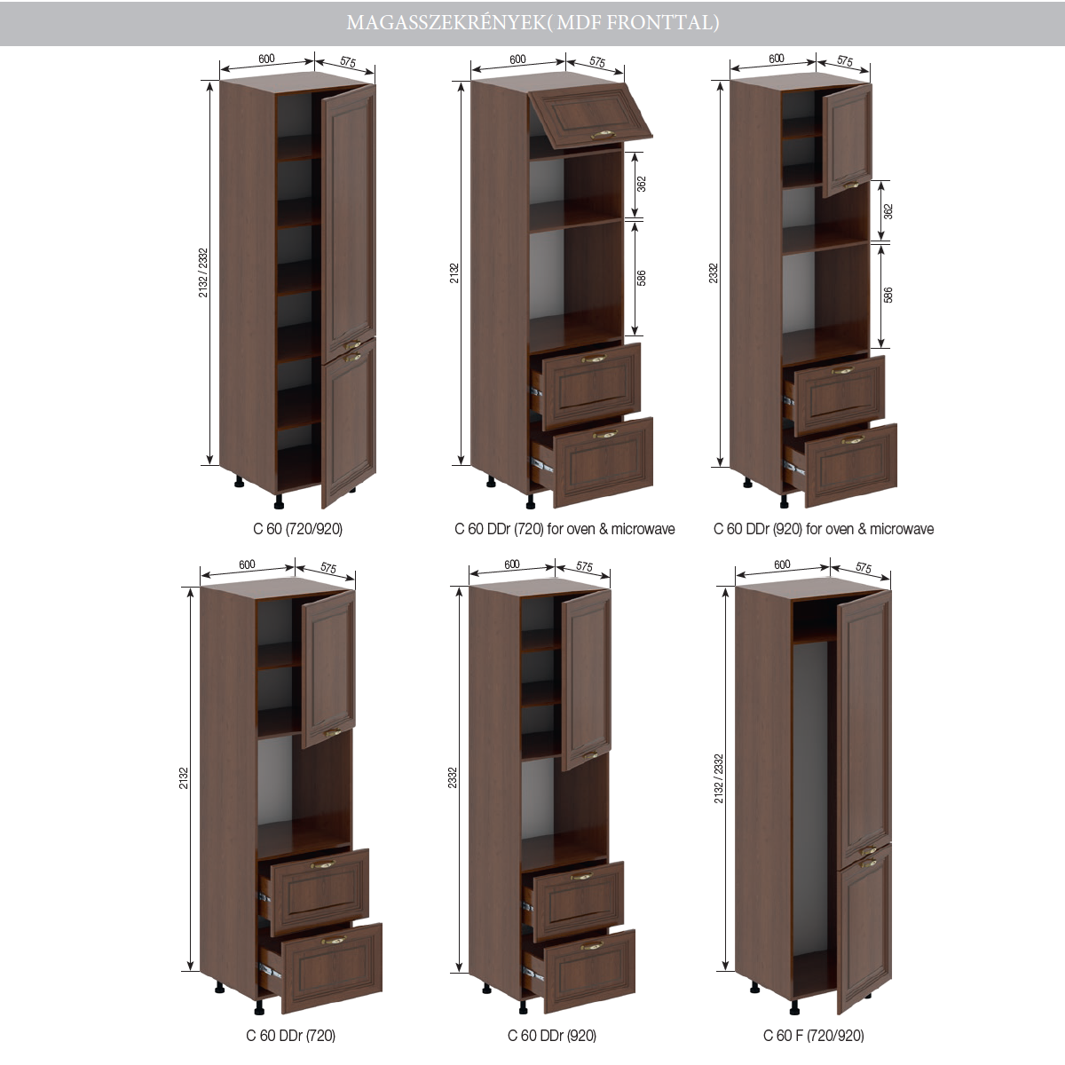 Választható kamraszekrény, és takarópanelek