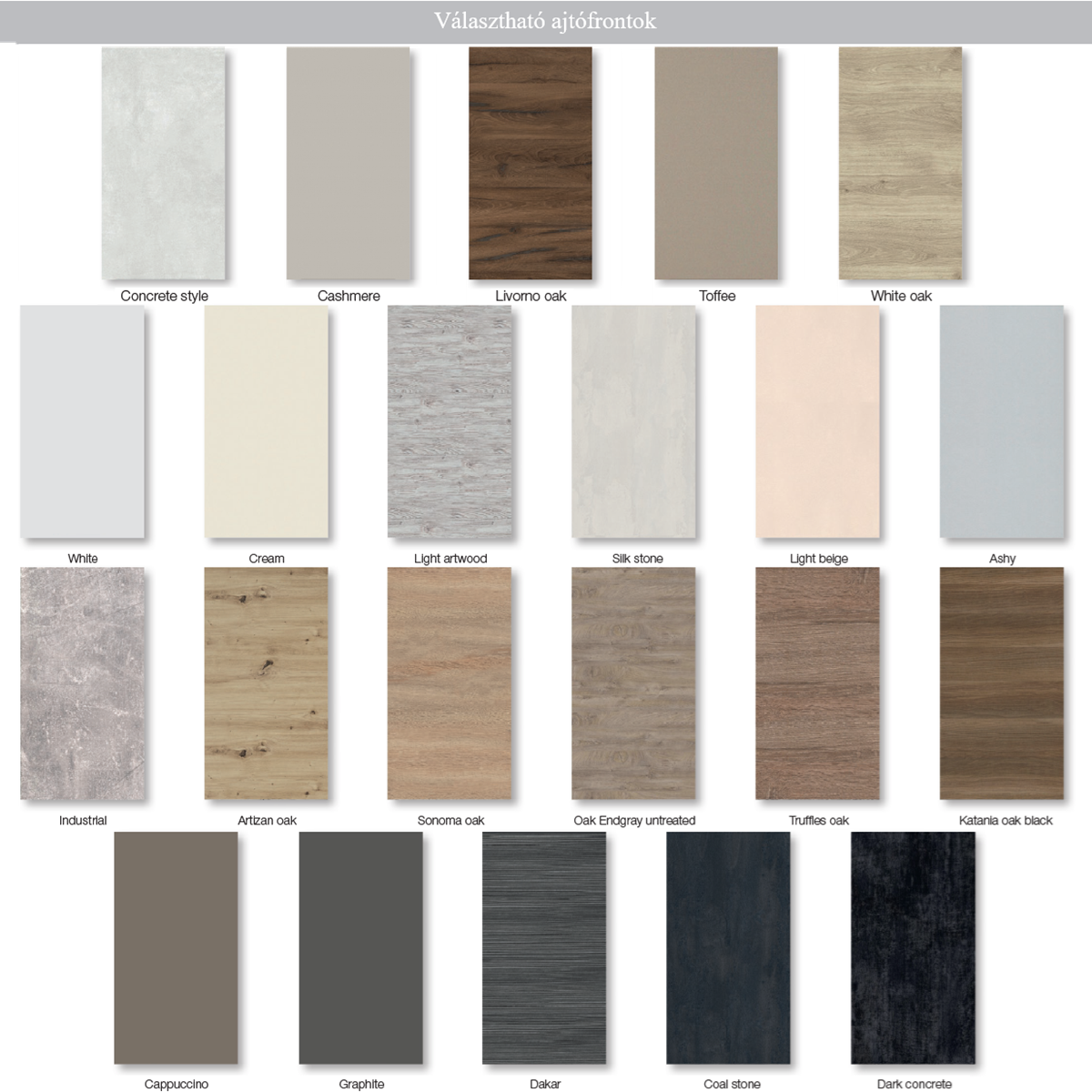 Választható Ajtófrontok