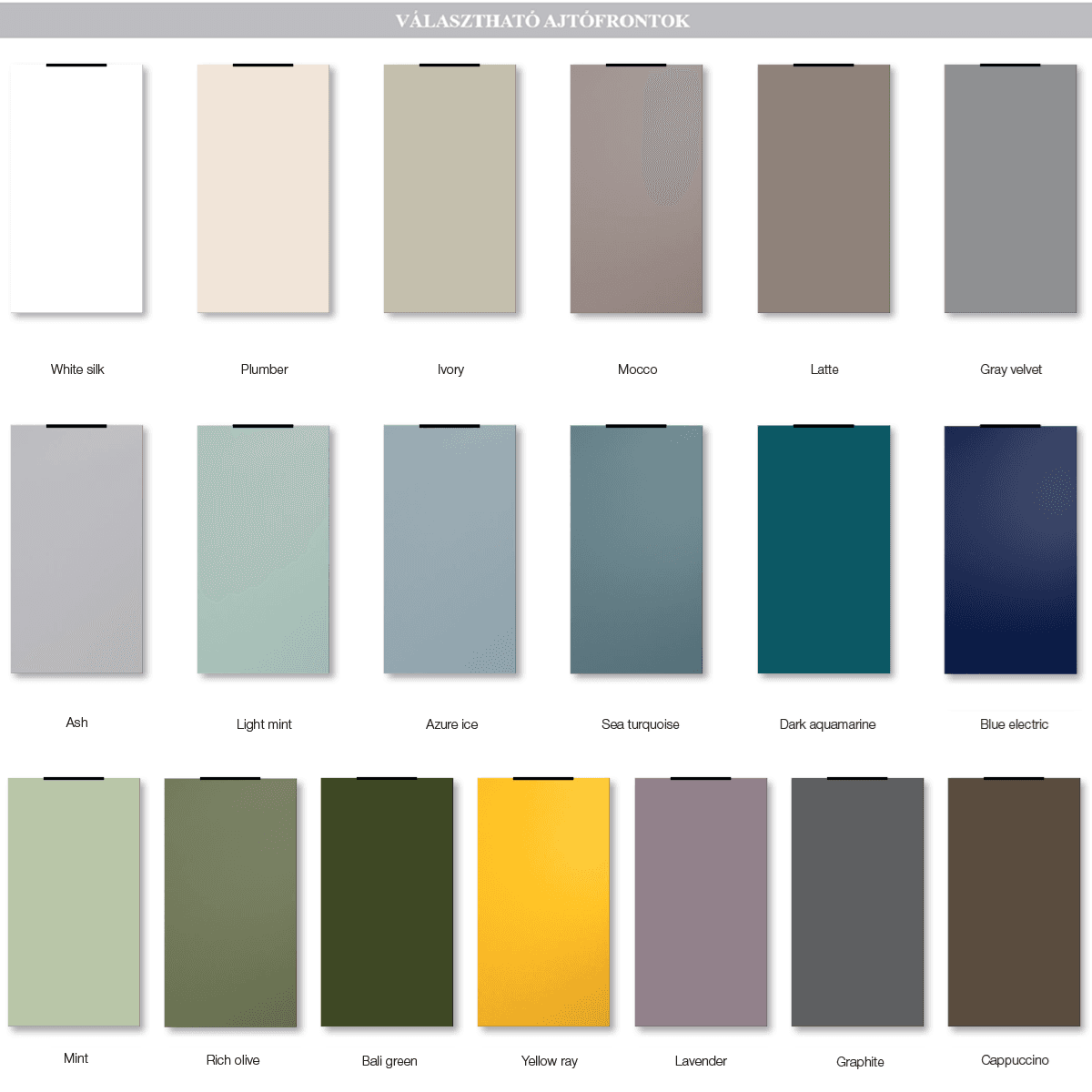 választható ajtófrontok