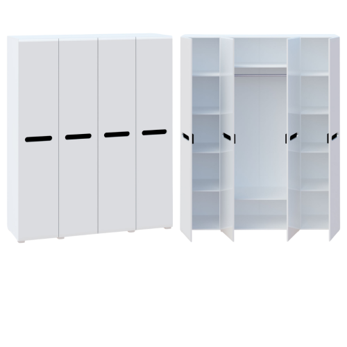 Bianco New Gardróbszekrény 4D 180